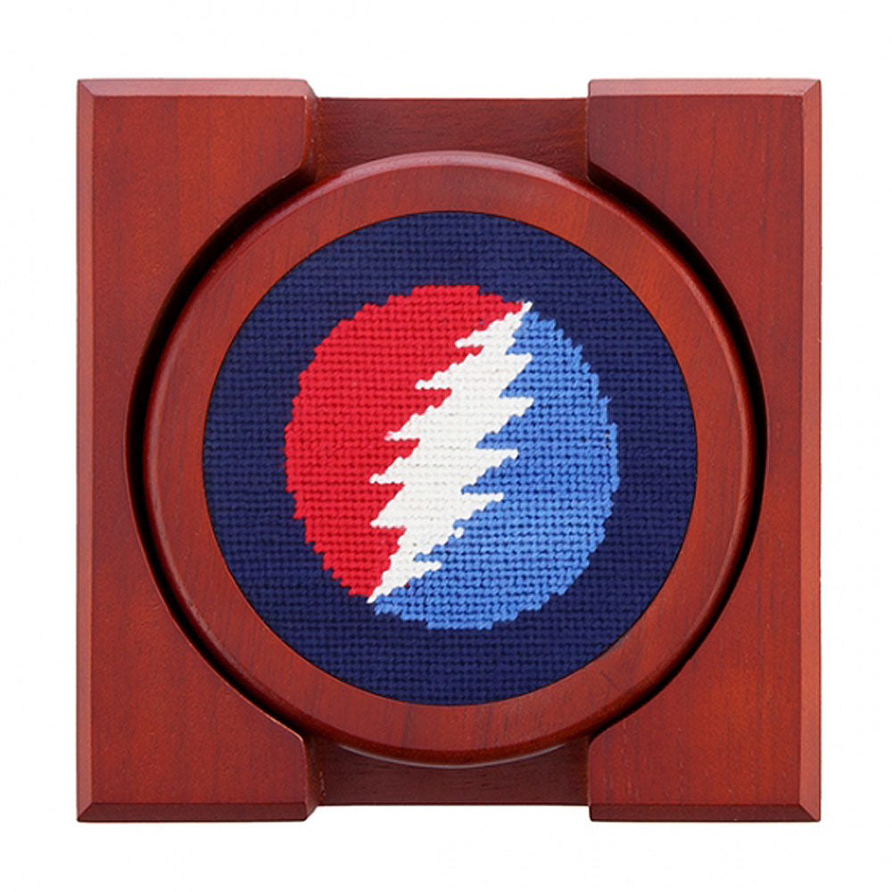 Grateful Dead Life Needlepoint Coasters by Smathers & Branson - Country Club Prep