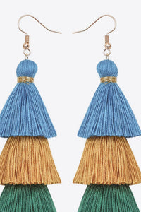 Layered Tassel Earrings - Country Club Prep