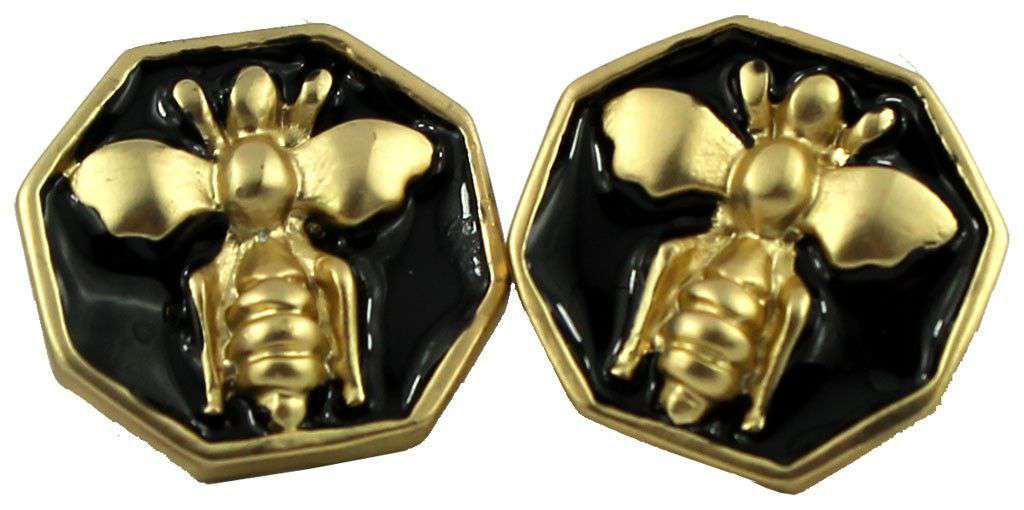 Bumble Bee Earrings in Gold and Black by Fornash - Country Club Prep