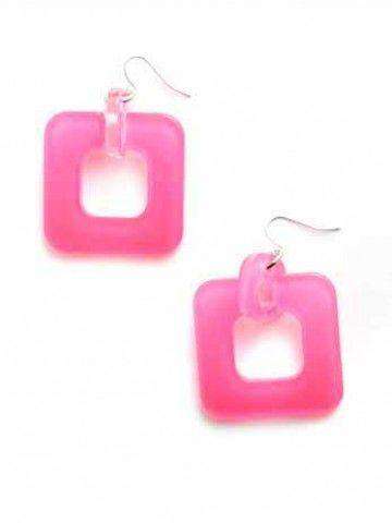 Earrings in Neon Pink by Zenzii - Country Club Prep