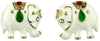 Elephant Earrings in White by Fornash - Country Club Prep