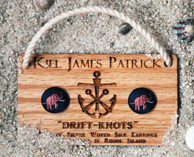 Hoffy Dug Drift Knot Silk Earrings by Kiel James Patrick - Country Club Prep