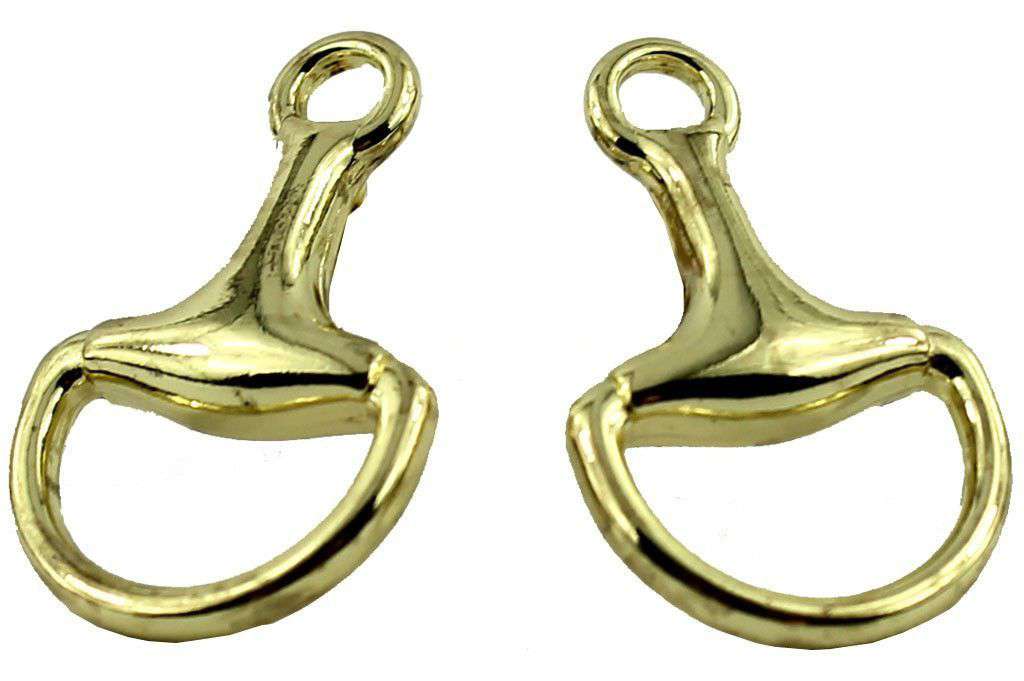 Horse Bit Earrings in Gold by Fornash - Country Club Prep