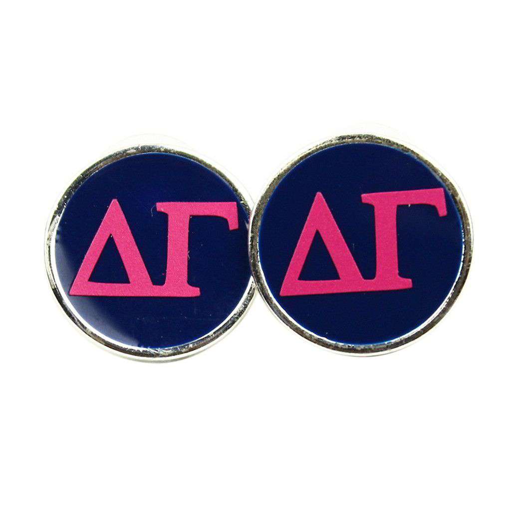 Small Delta Gamma Stud Earrings by Fornash - Country Club Prep