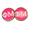 Small Phi Mu Stud Earrings by Fornash - Country Club Prep