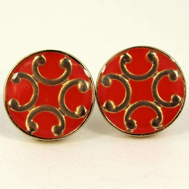 St. Croix Studs in Coral by Caroline Hill - Country Club Prep