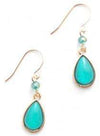 Tear Drop Earrings in Teal Green by Zenzii - Country Club Prep