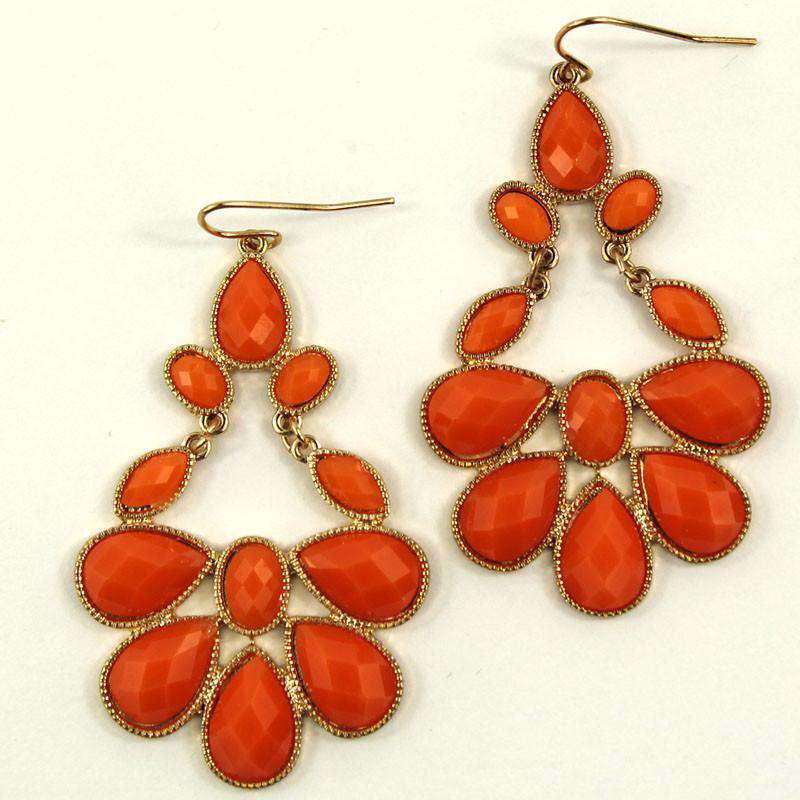 Turkish Earring in Coral by Caroline Hill - Country Club Prep