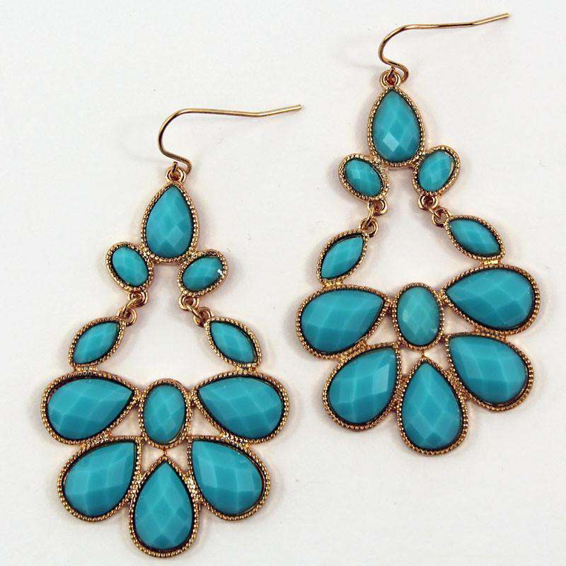 Turkish Earring in Turquoise by Caroline Hill - Country Club Prep