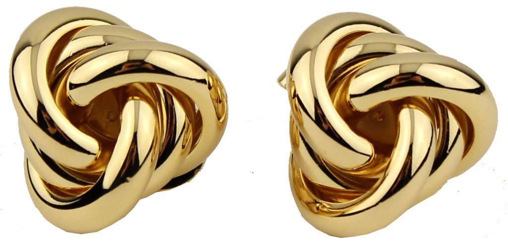 Twist Earrings in Gold by Fornash - Country Club Prep