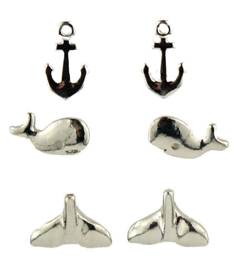 Whale of a Time Earrings in Silver by Pink Pineapple - Country Club Prep