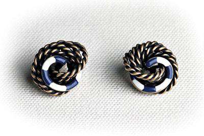 White Squall Overboard Knot Earrings by Kiel James Patrick - Country Club Prep