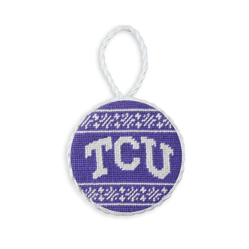 Smathers & Branson TCU Fairisle Needlepoint Ornament