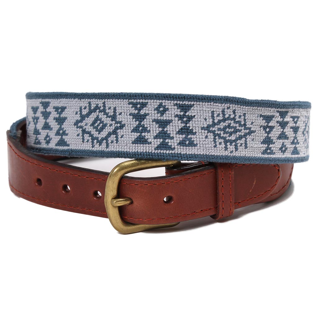 El Camino Pattern Needlepoint Belt by Smathers & Branson - Country Club Prep