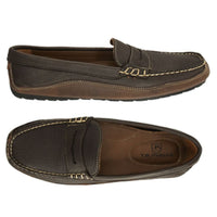 Kiawah Vail Penny Loafer in Mahogany Elk by Country Club Prep - Country Club Prep