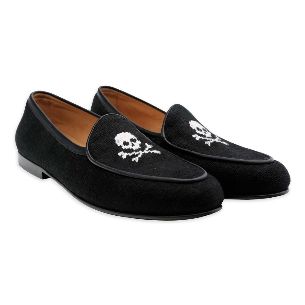 Jolly Roger Needlepoint Belgian Loafers by Smathers & Branson - Country Club Prep