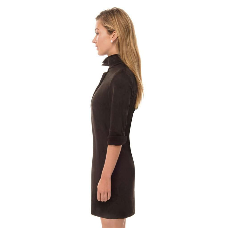 Suede Everywhere Dress in Black by Gretchen Scott Designs - Country Club Prep