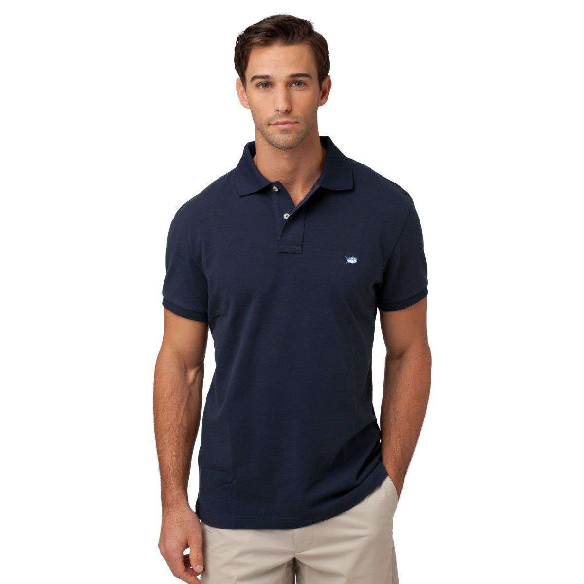 Country Club Prep Ambassador Skipjack Polo in Navy by Southern Tide - Country Club Prep