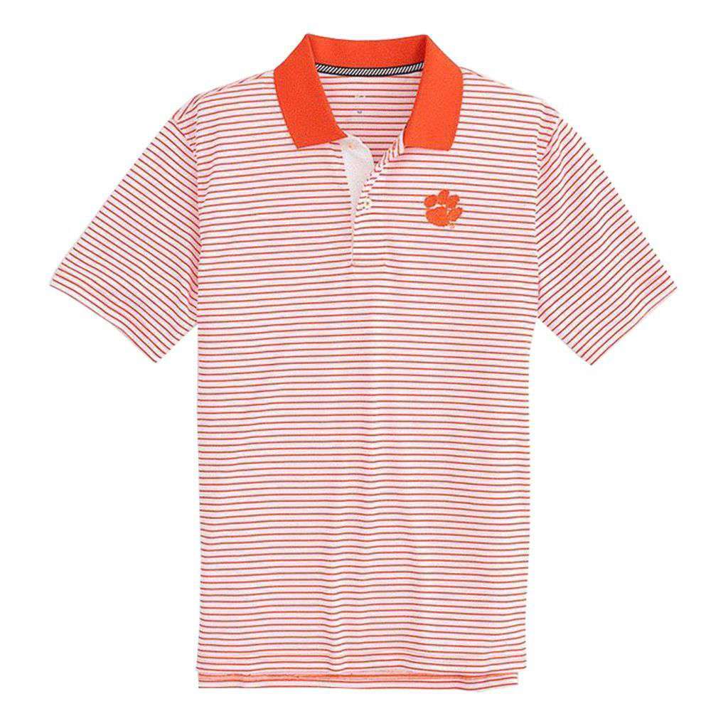Clemson Tigers Pique Striped Polo Shirt by Southern Tide - Country Club Prep