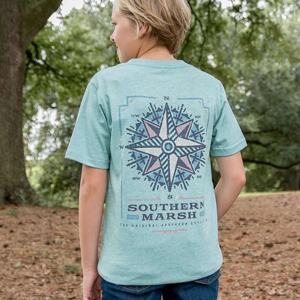 Youth Branding Compass Tee by Southern Marsh - Country Club Prep