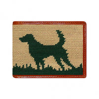 Hunting Dog Needlepoint Wallet by Smathers & Branson - Country Club Prep