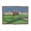 St Andrews Scene Needlepoint Passport Case by Smathers & Branson - Country Club Prep