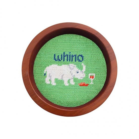 Whino Needlepoint Wine Bottle Coaster by Smathers & Branson - Country Club Prep