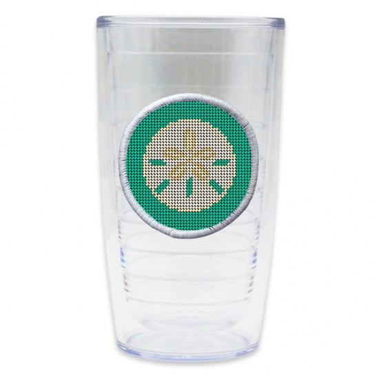 Sand Dollar Needlepoint Tumbler by Smathers & Branson - Country Club Prep