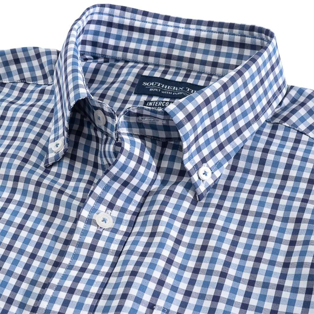 Southern Tide Fairwater Gingham Intercoastal Performance Sport Shirt ...