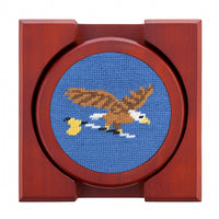 Birdie Eagle Needlepoint Coasters by Smathers & Branson - Country Club Prep