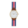 Red Multi Stripe Needlepoint Watch by Smathers & Branson - Country Club Prep