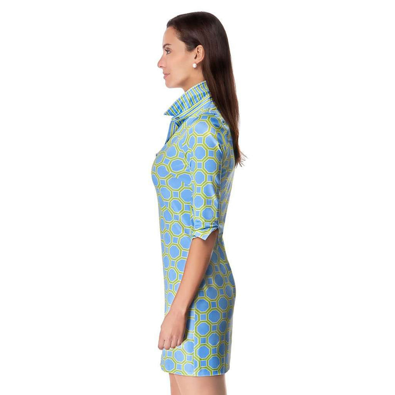 Turin Print Everywhere Dress in Periwinkle & Green by Gretchen Scott Designs - Country Club Prep