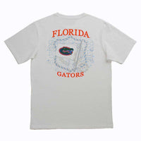 University of Florida Flag Tee Shirt in White by Southern Tide - Country Club Prep