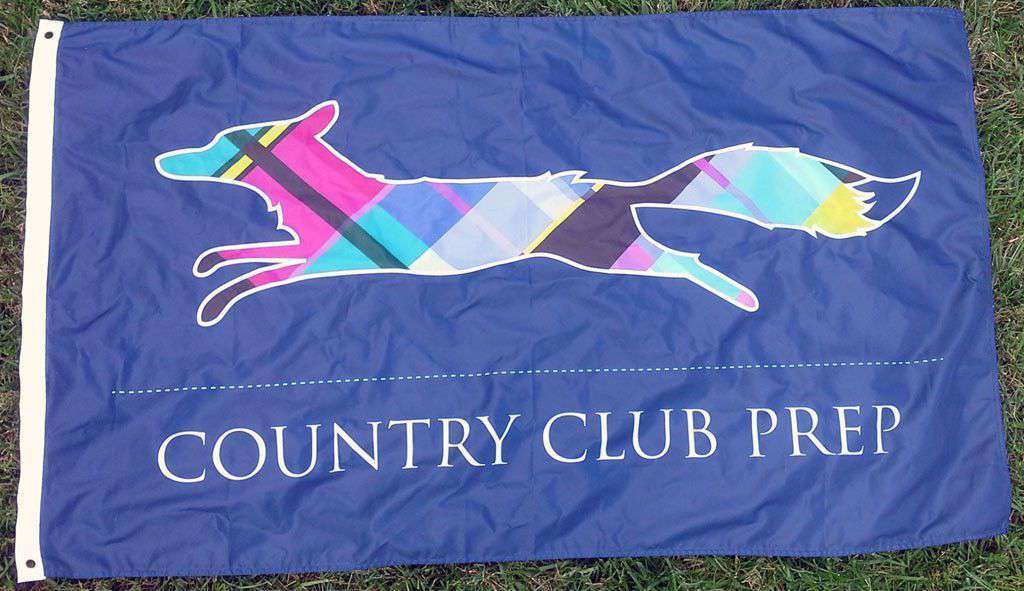 Country Club Prep 3' x 5' Flag in Navy - Country Club Prep