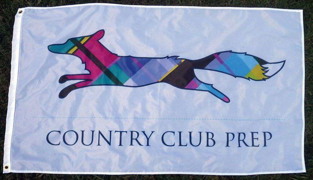 Country Club Prep 3' x 5' Flag in White - Country Club Prep