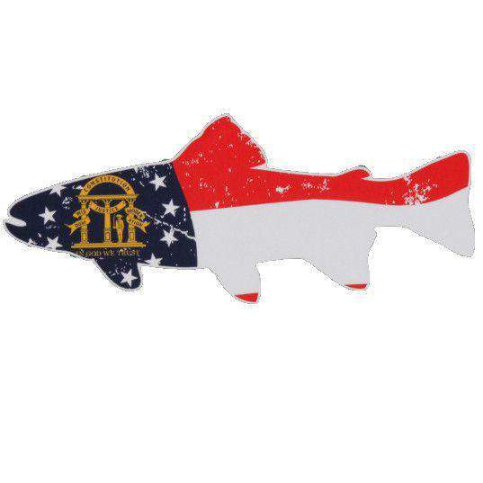 Georgia Flag Brook Trout Decal by Peach State Pride - Country Club Prep
