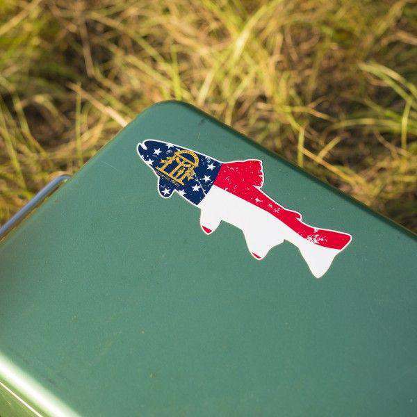 Georgia Flag Brook Trout Decal by Peach State Pride - Country Club Prep