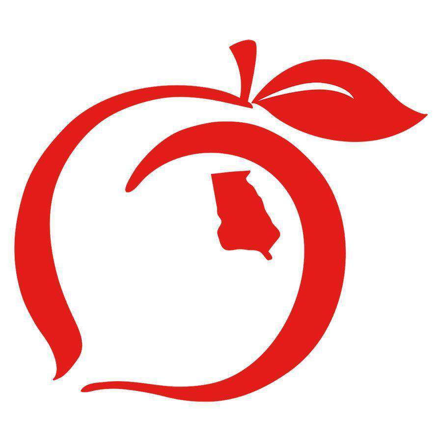 Peach Logo Decal in Red by Peach State Pride - Country Club Prep