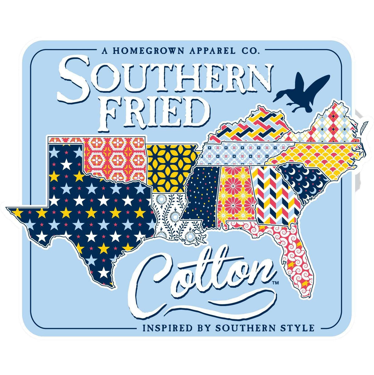 Quilted South Sticker by Southern Fried Cotton - Country Club Prep