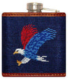 Americana Needlepoint Flask in Navy by Smathers & Branson - Country Club Prep