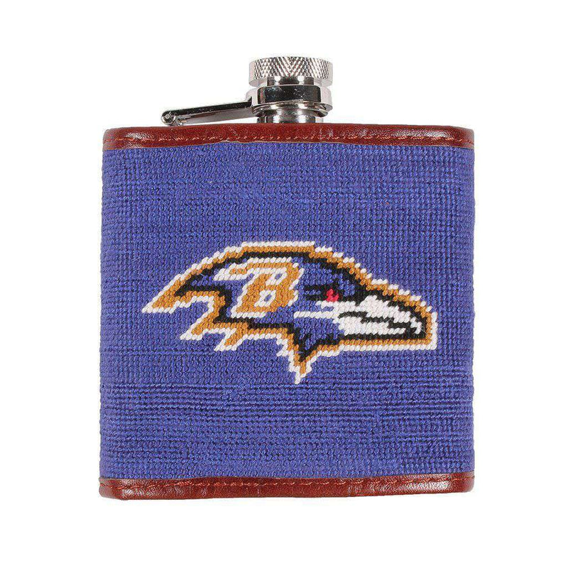 Baltimore Ravens Needlepoint Flask by Smathers & Branson - Country Club Prep