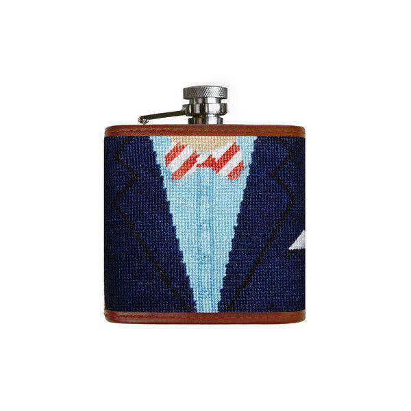 Blue Blazer Needlepoint Flask by Smathers & Branson - Country Club Prep