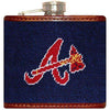 Braves Needlepoint Flask in Navy by Smathers & Branson - Country Club Prep