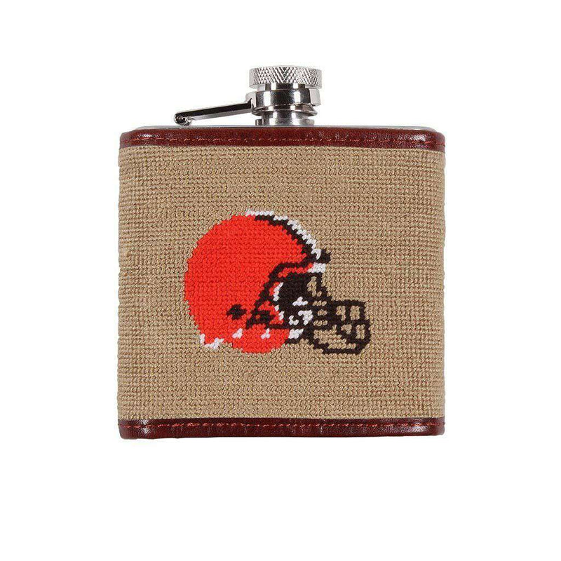 Cleveland Browns Needlepoint Flask by Smathers & Branson - Country Club Prep