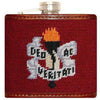 Colgate University Needlepoint Flask in Maroon by Smathers & Branson - Country Club Prep