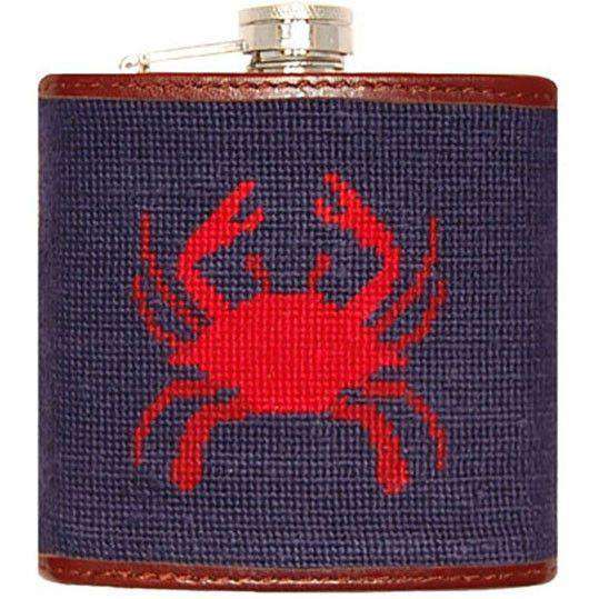 Crab Needlepoint Flask by Smathers & Branson - Country Club Prep