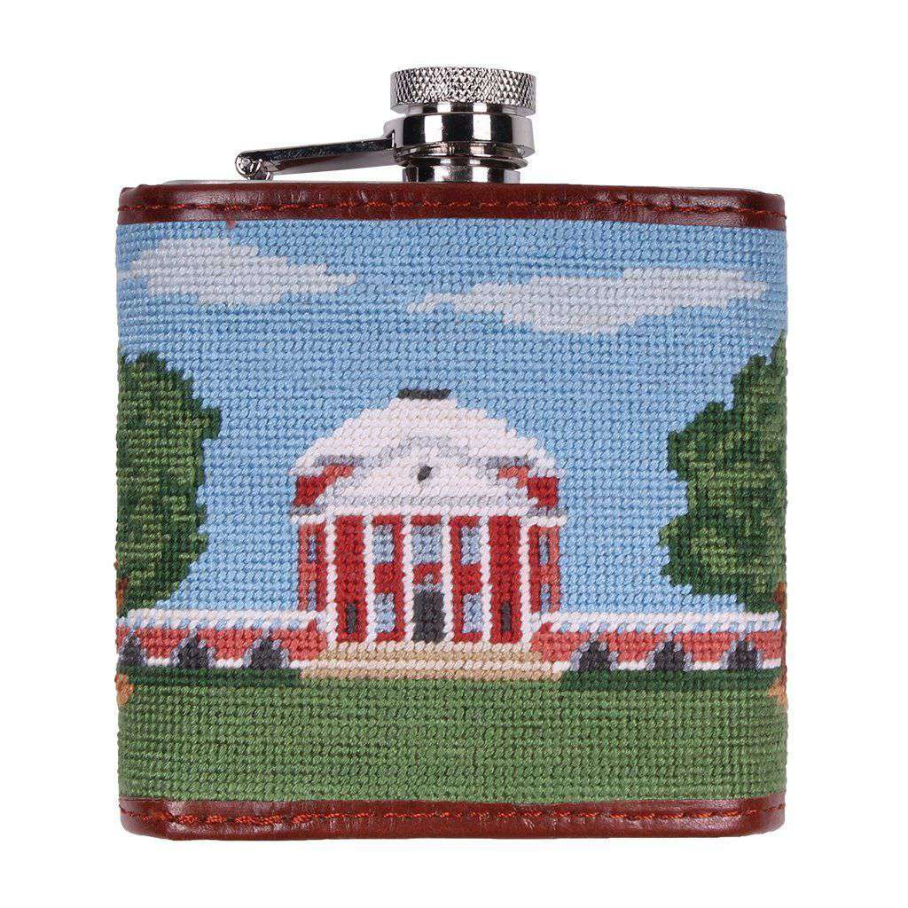 Custom Rotunda Scene Needlepoint Flask by Smathers & Branson - Country Club Prep