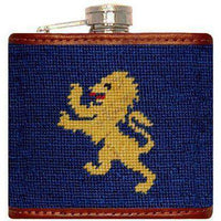 Delta Kappa Epsilon Needlepoint Flask in Blue by Smathers & Branson - Country Club Prep