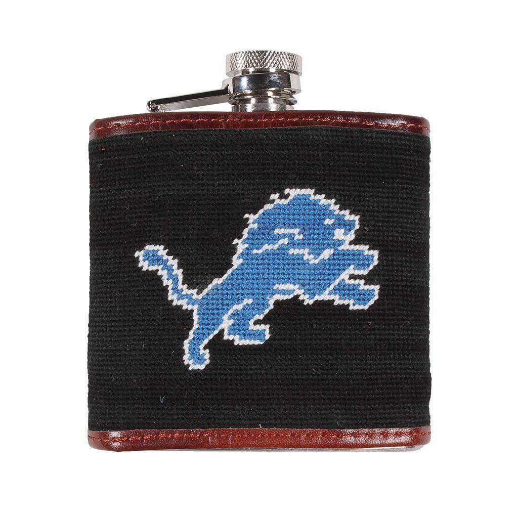 Detroit Lions Needlepoint Flask by Smathers & Branson - Country Club Prep