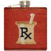 Doctor's Orders Needlepoint Flask in Burnt Orange by Smathers & Branson - Country Club Prep